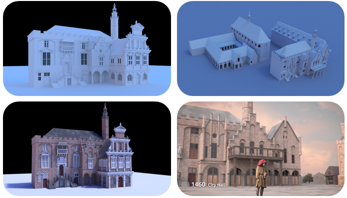 Het stadhuis: van schets tot animatie